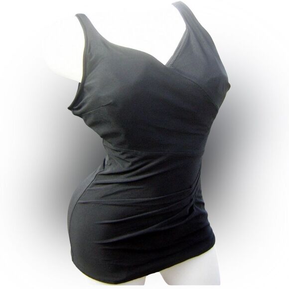 ROXANNE NWOT Vintage Swim Suit Black Bra Sized 50s Bombshell Size 16 38D - Picture 1 of 17